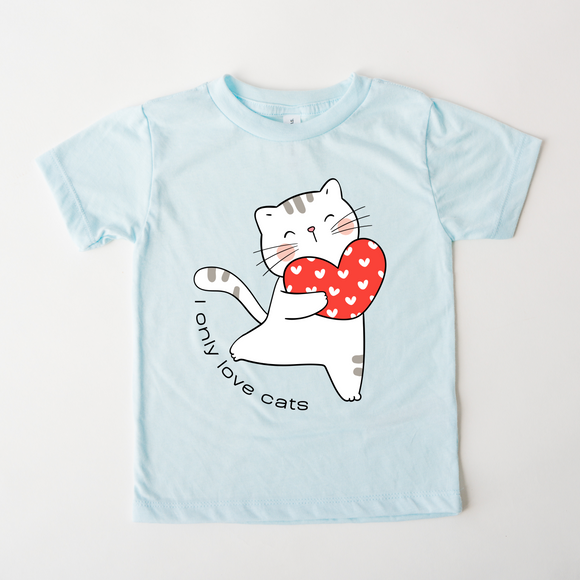 I Only Love Cats Kids Tee