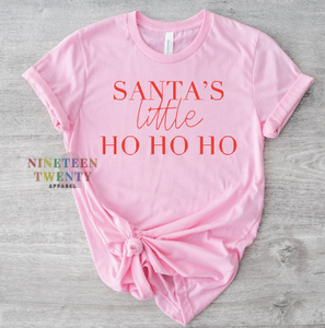 Santas Little HoHoHo Adult Tee