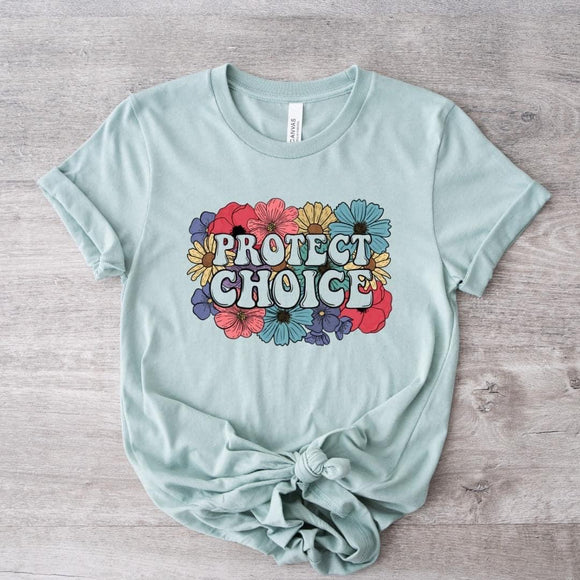 Protect Choice Adult Tee (Dusty Blue)