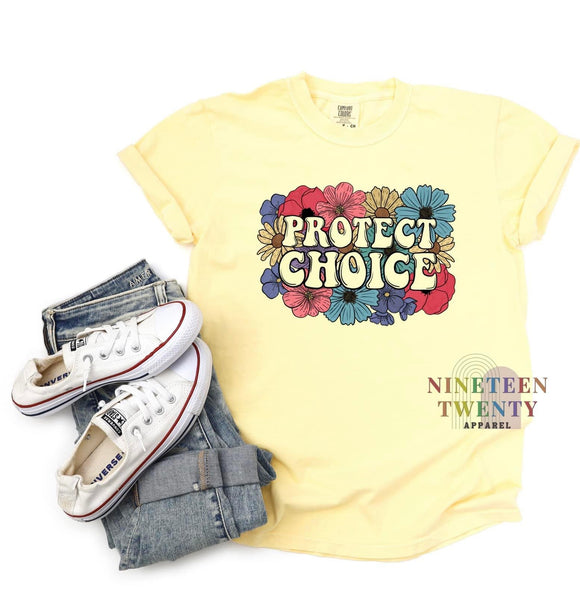 Protect Choice Adult Tee (Yellow Comfort Colors)