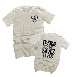 Foster Mom/Foster Care Saves Lives Combo Adult Tee